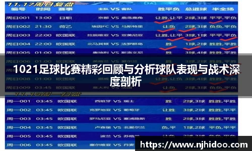1021足球比赛精彩回顾与分析球队表现与战术深度剖析