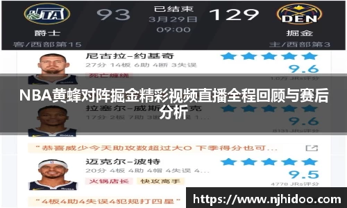 NBA黄蜂对阵掘金精彩视频直播全程回顾与赛后分析